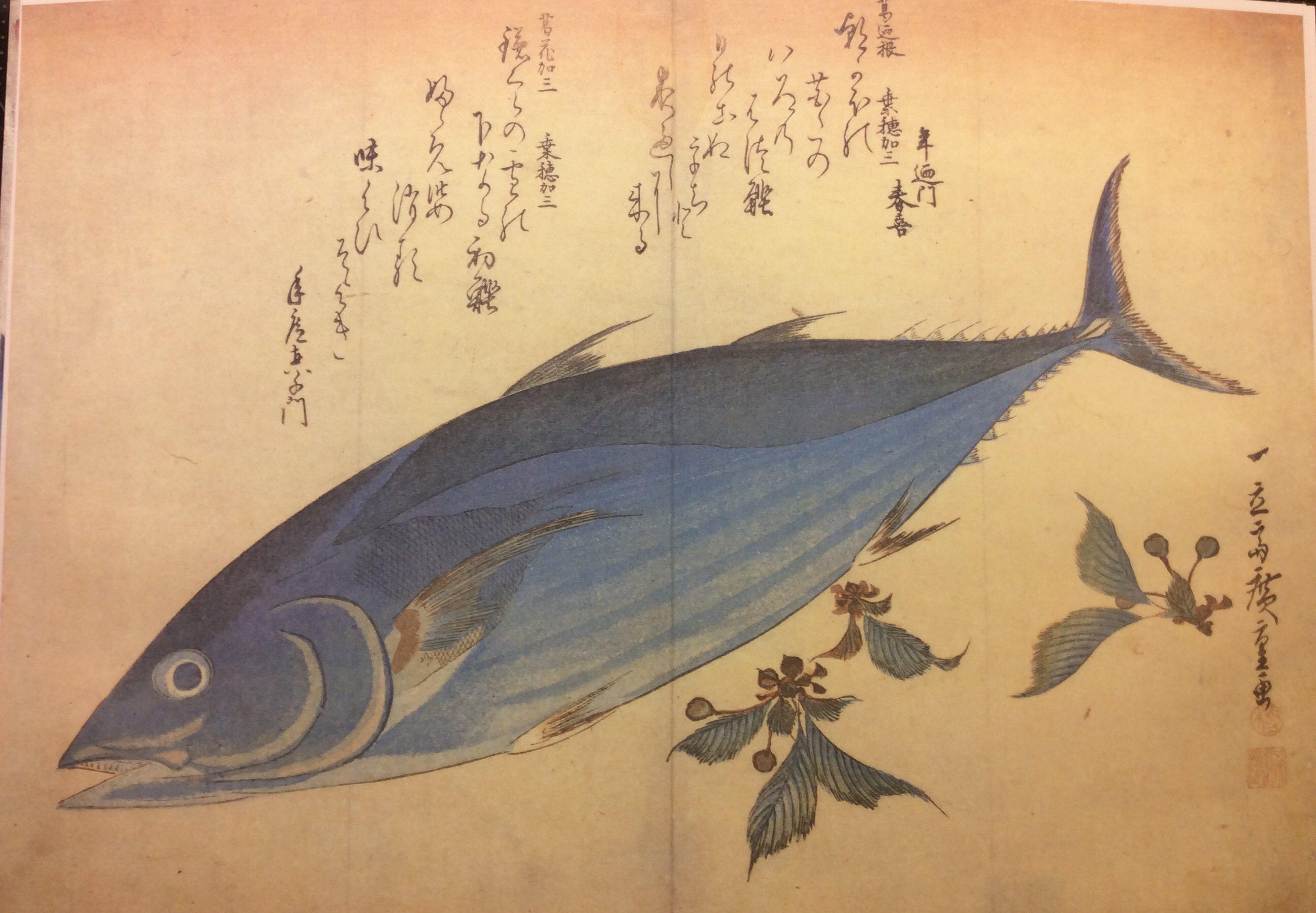 Springende tonijn door Hiroshige Utagawa